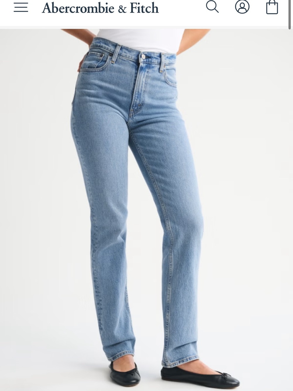 Abercrombie & Fitch Ultra High Rise 90s Straight Jean